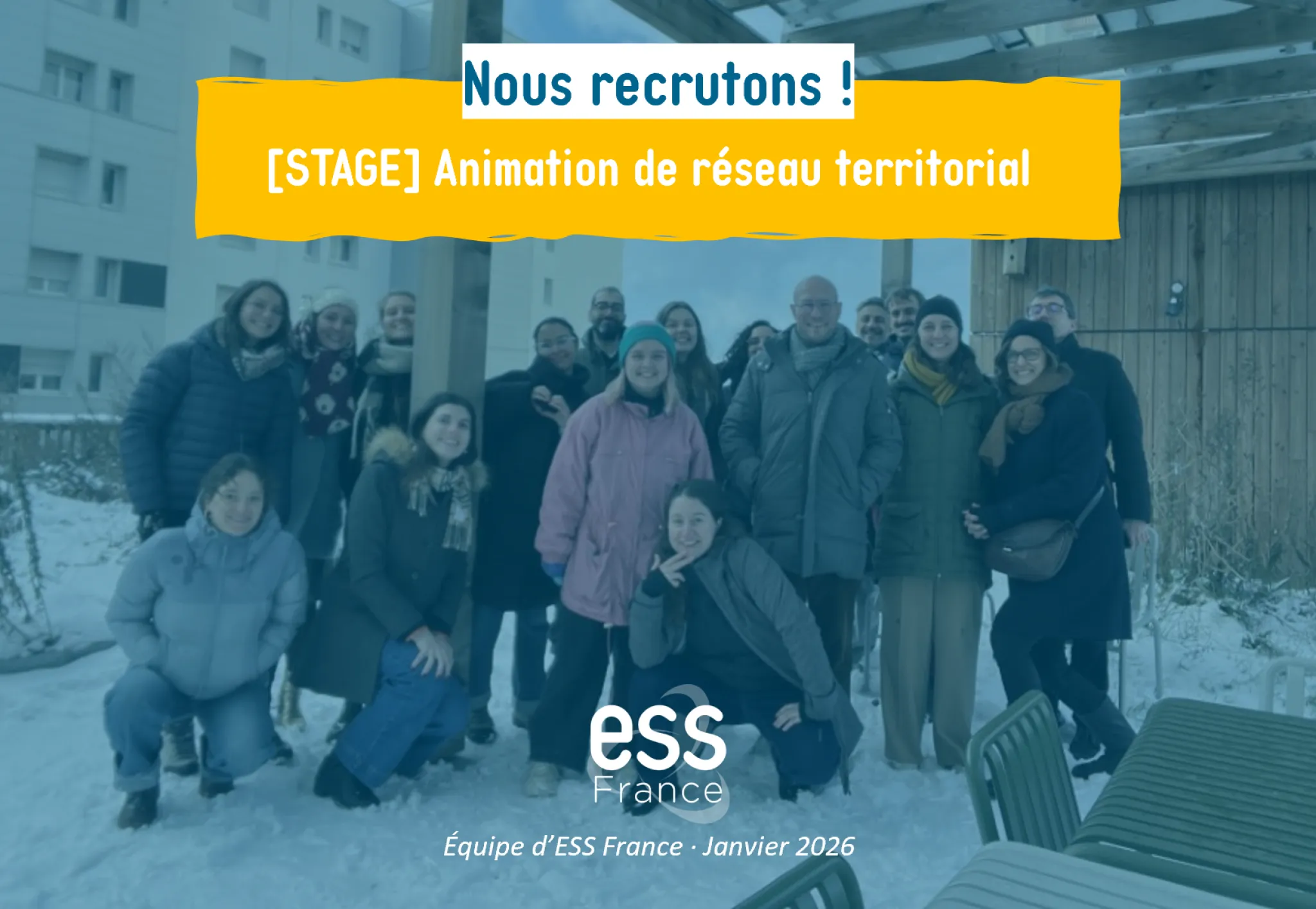 Nouvelle offre d'emploi : Animation de réseau territorial (stage)