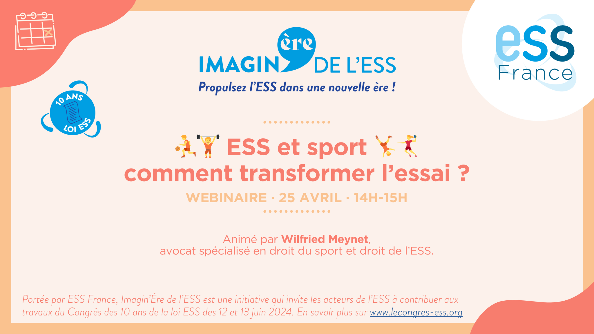 ESS et sport : comment transformer l'essai ? webinaire d'ESS France dans le cadre d'Imagin'Ère de l'ESS